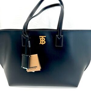 Burberry TB Monogram Classic Leather Tote